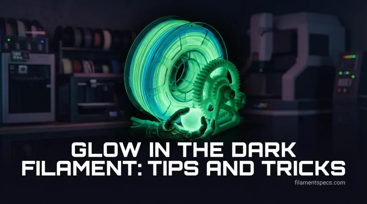 A spool of glow in the dark filament emitting a bright green light in the dark.