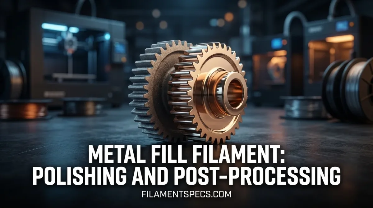 A metal fill filament print part with smooth, shiny surface after polishing and post-processing.