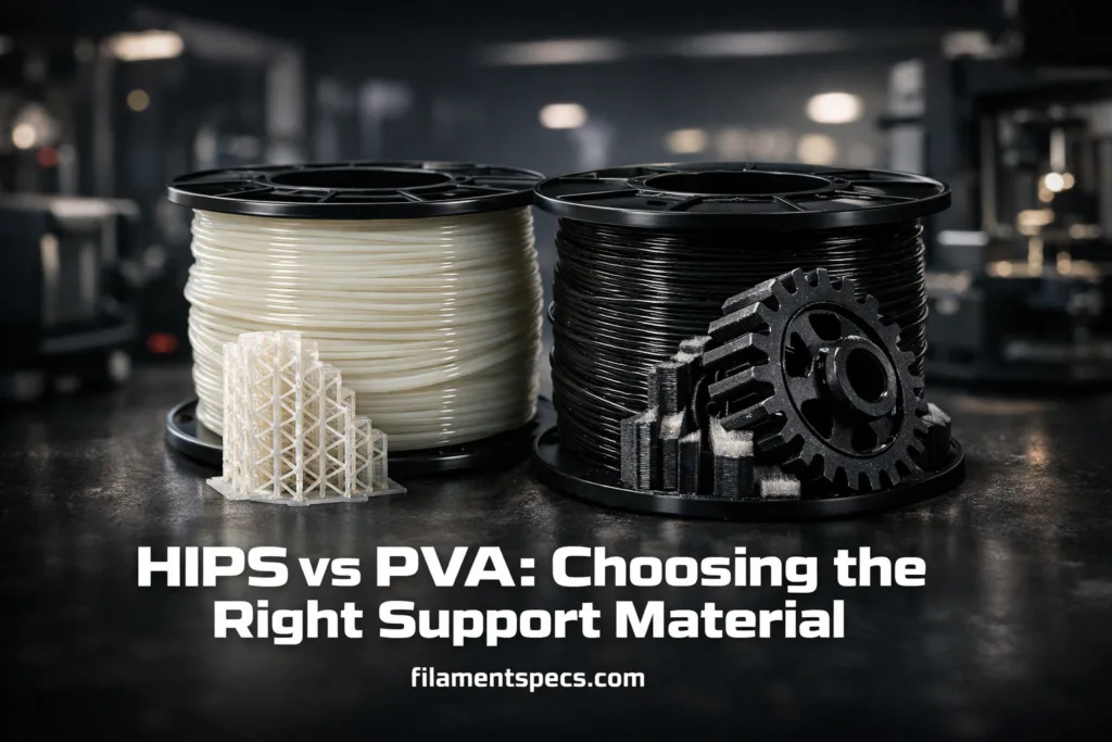 HIPS vs PVA: Explore differences and help select the best support material for your 3D printing projects.
