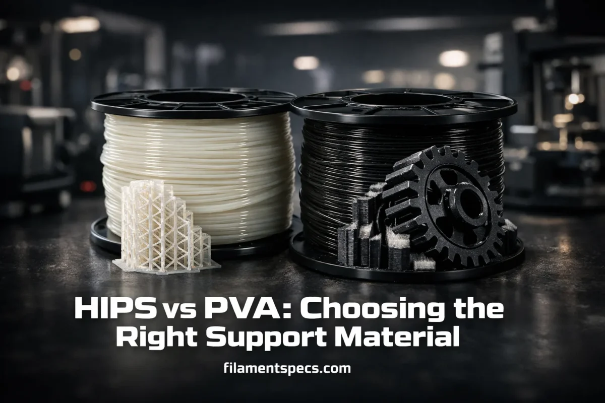 HIPS vs PVA: Explore differences and help select the best support material for your 3D printing projects.