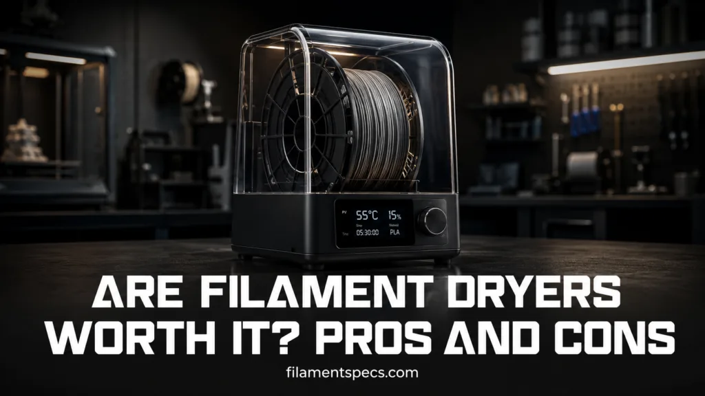A filament dryer used to keep 3D printing filaments dry and prevent print issues, making it a useful tool for enthusiasts.