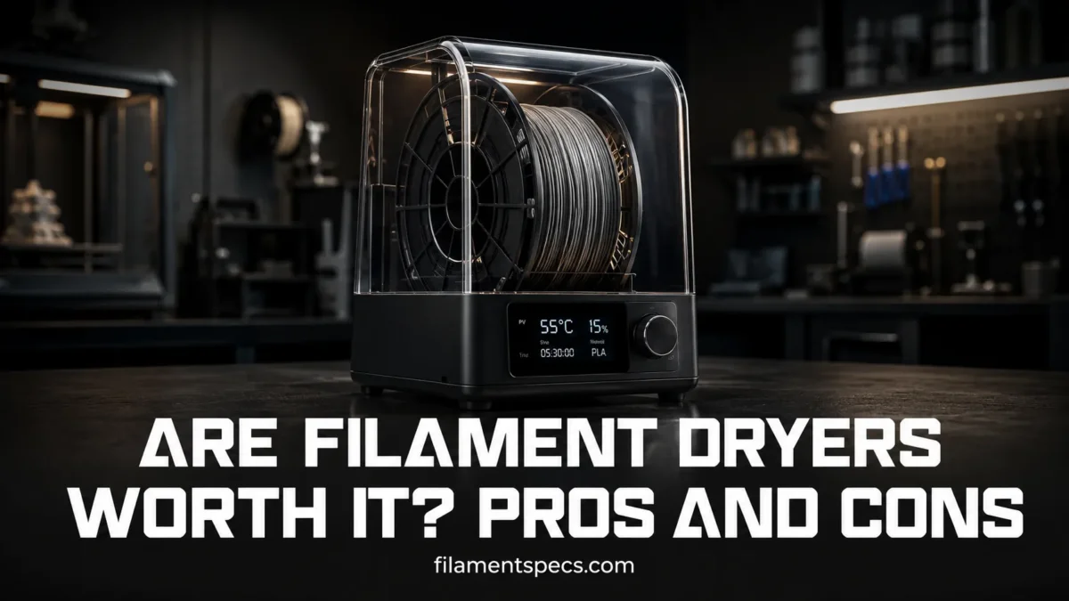 A filament dryer used to keep 3D printing filaments dry and prevent print issues, making it a useful tool for enthusiasts.