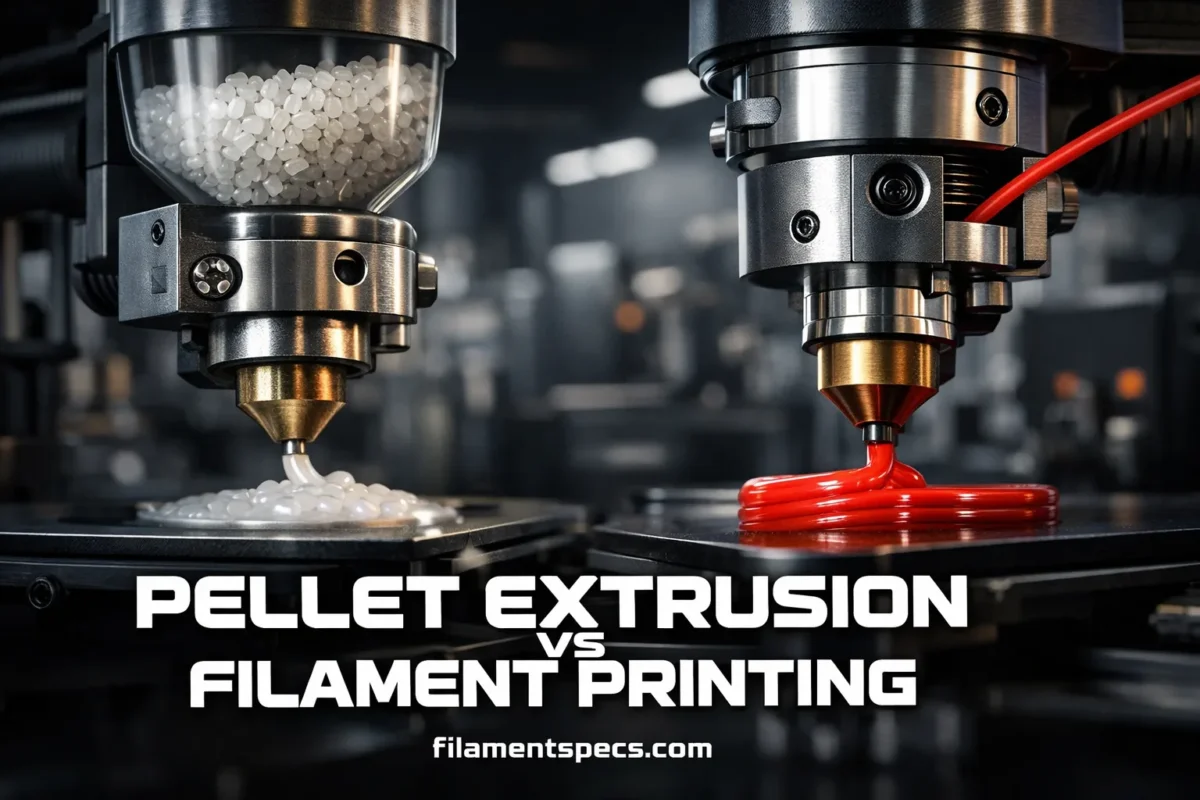 Pellet extrusion offers a cost-effective alternative to filament printing for 3D printing enthusiasts.