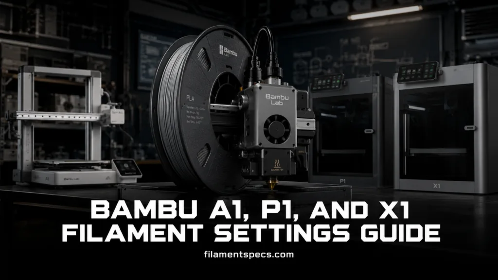 Bambu A1, P1, and X1 filament settings guide for optimal 3D printing performance