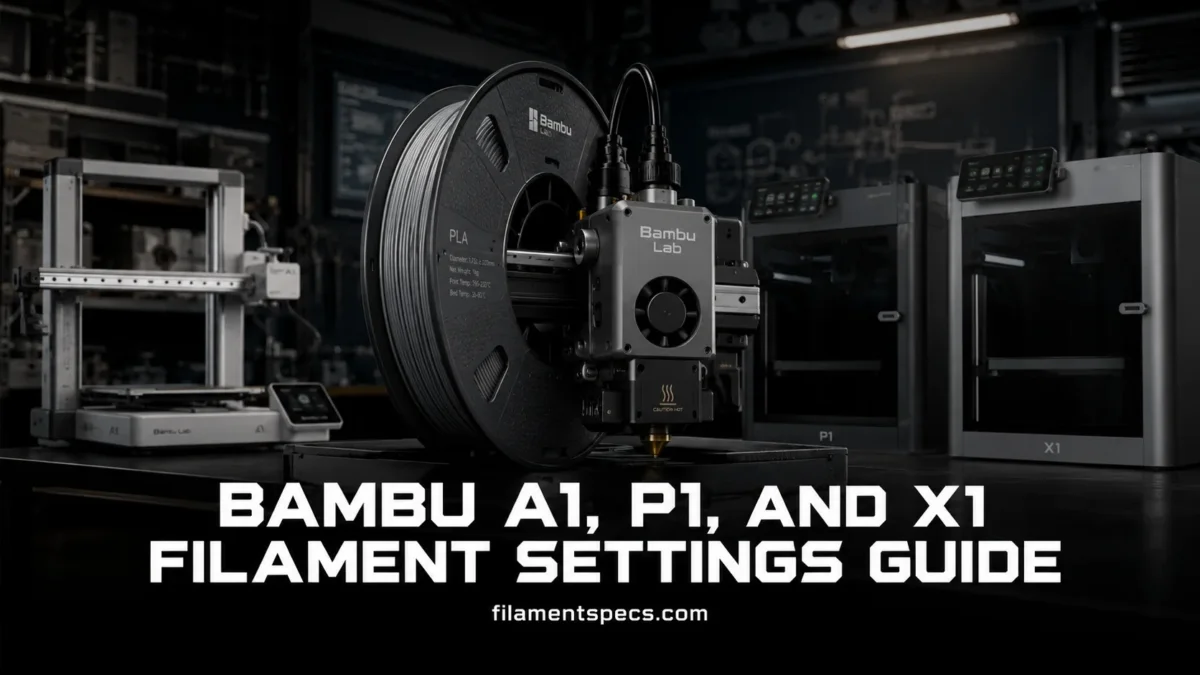 Bambu A1, P1, and X1 filament settings guide for optimal 3D printing performance