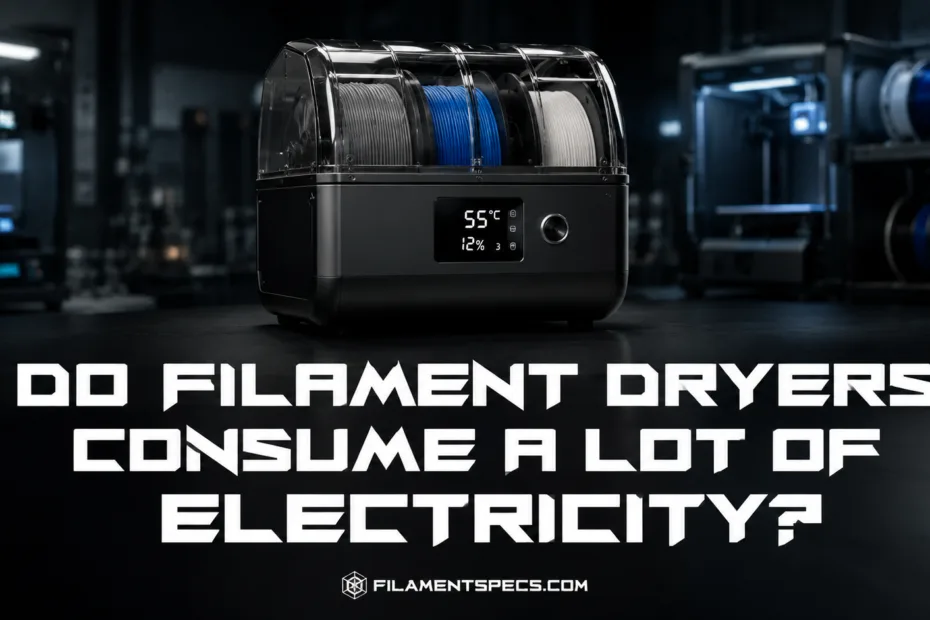 Filament dryer power consumption can be significant, affecting energy bills for 3D printing enthusiasts.