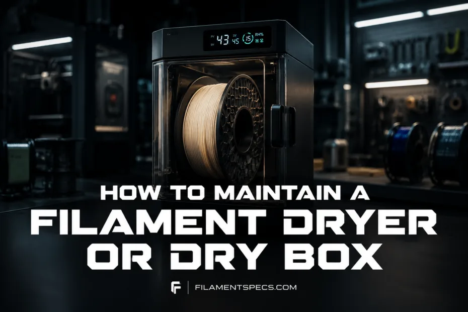 Learn essential tips to maintain your filament dryer or dry box for optimal 3D printing filament performance.