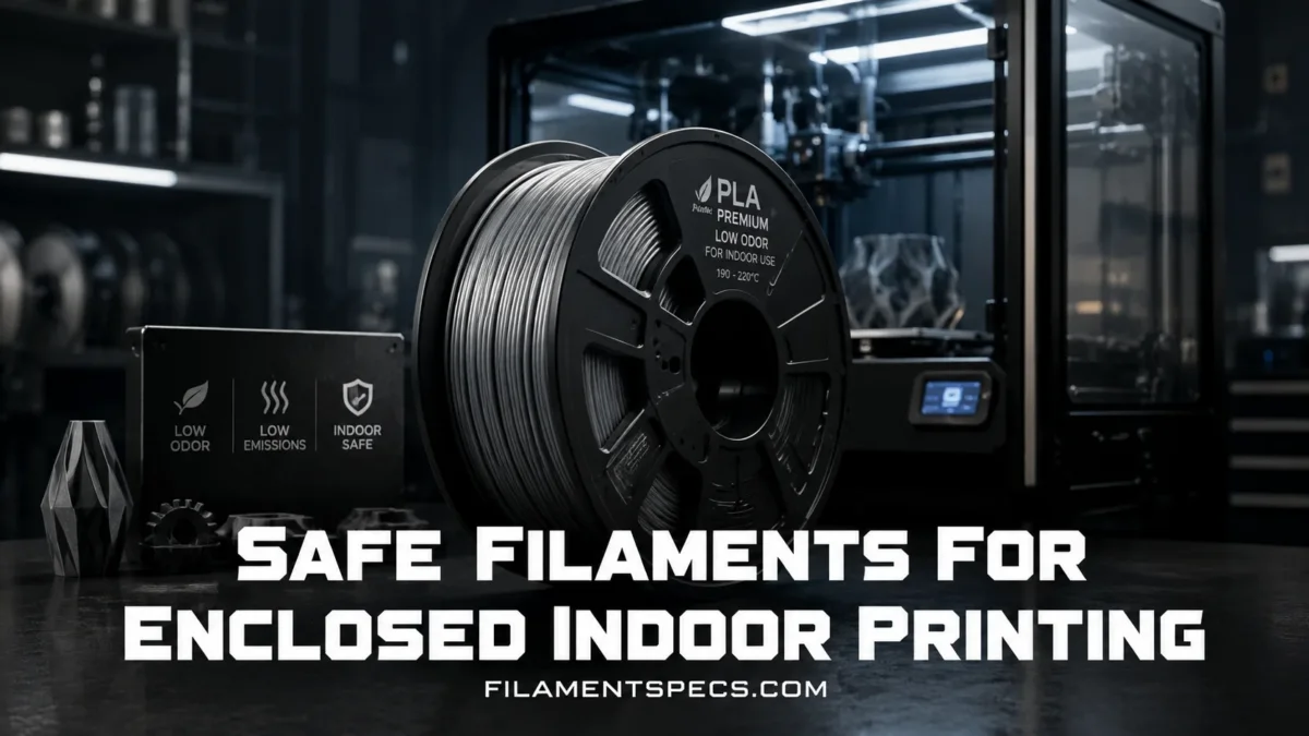 Colorful 3D printer filament spools suitable for safe enclosed indoor printing environments.