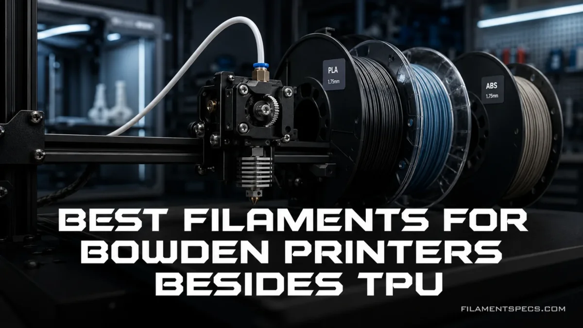 Various filament options suitable for Bowden 3D printers besides TPU, ideal for versatile printing projects.