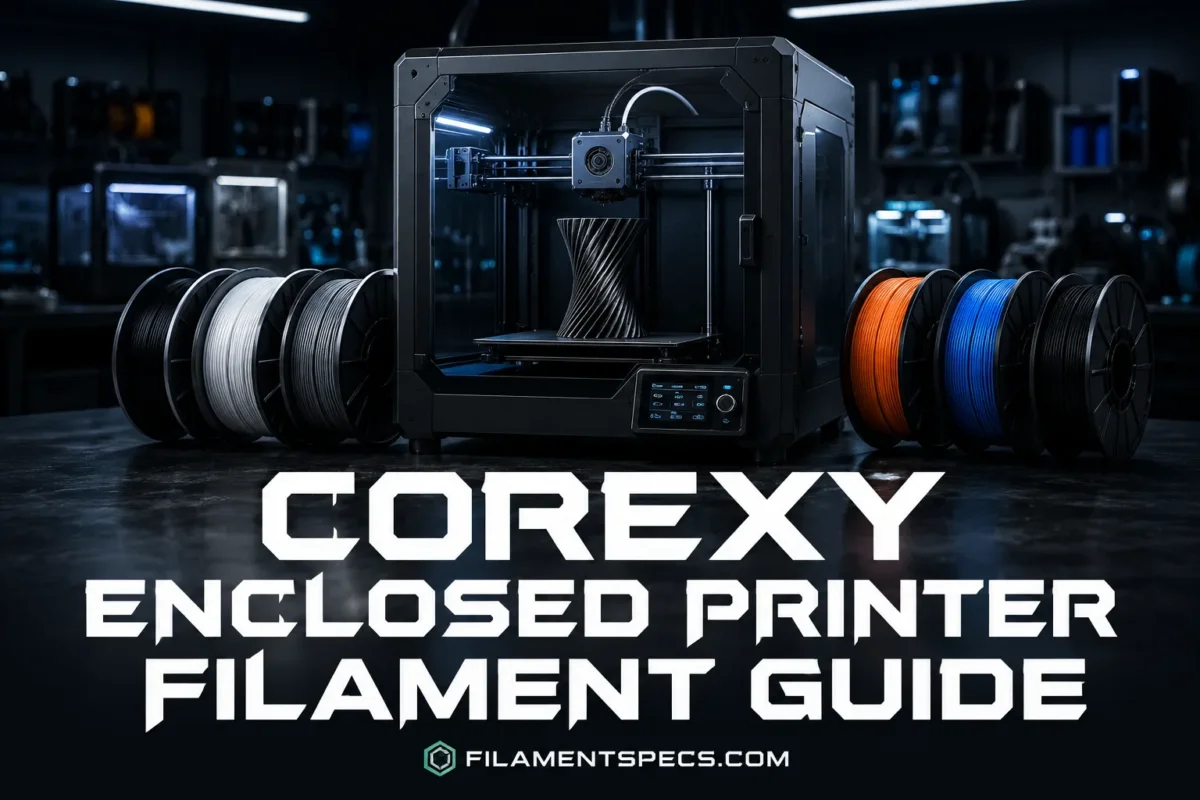 CoreXY enclosed printer filament guide helps keep filament organized and protected for consistent 3D printing results.