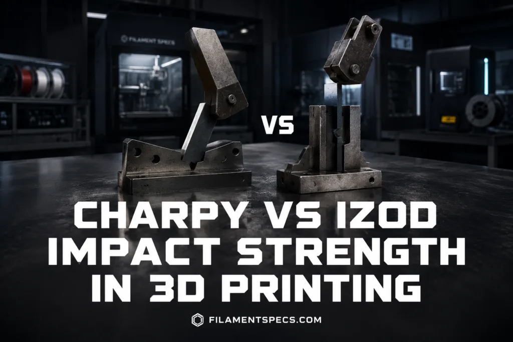 Comparison of Charpy and Izod impact strength testing methods for 3D printing materials.
