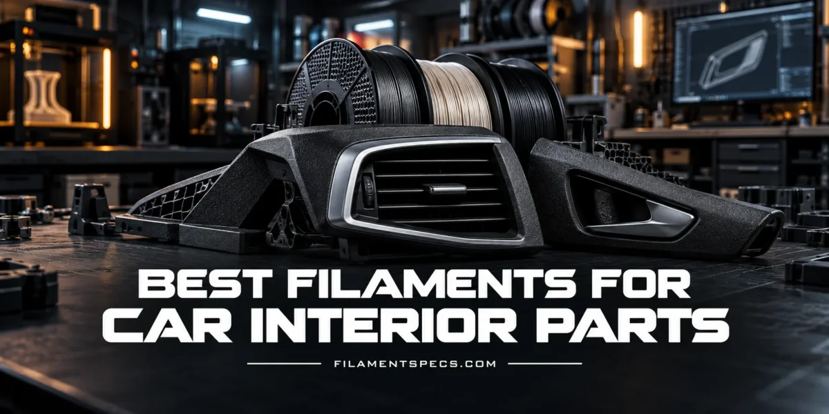 A selection of the best filaments for car interior parts for durable and high-quality automotive applications