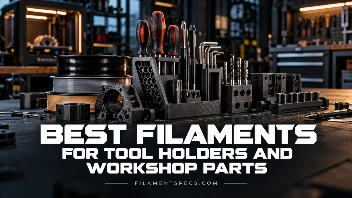 Best filaments for tool holders and workshop parts, showcasing durable and reliable 3D printing materials for workshop needs.